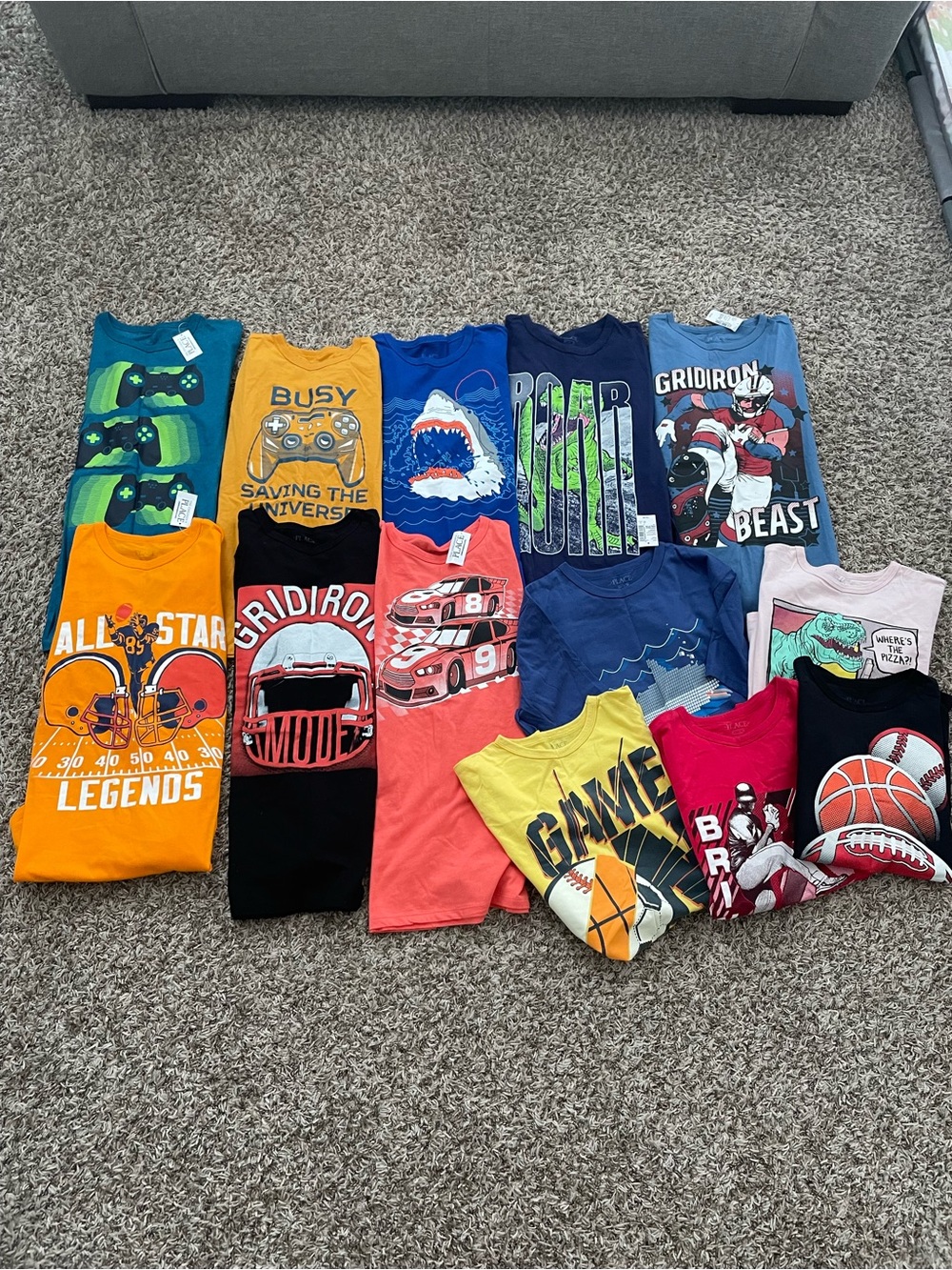 Kids Graphic Sports & Shark T-Shirt Bundle - Assorted Colors